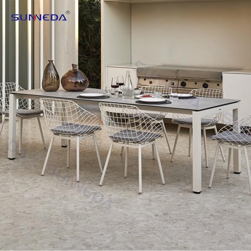 Patio Tables Set with High Density Resilient Sponge Cushions