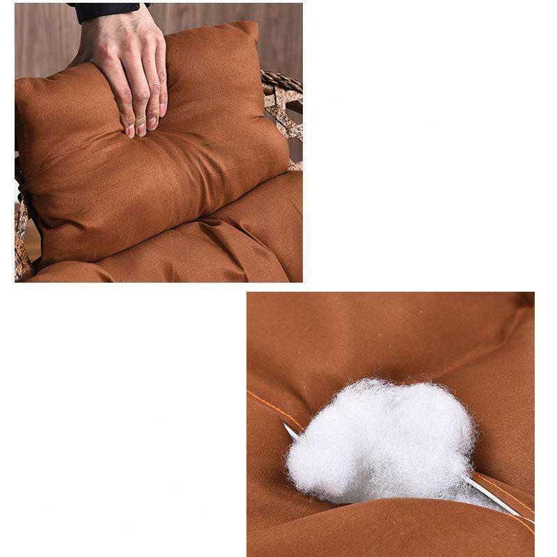 Round Coarse Ratten Patio Hammock Wicker Garden Egg Hanging Swing Chair