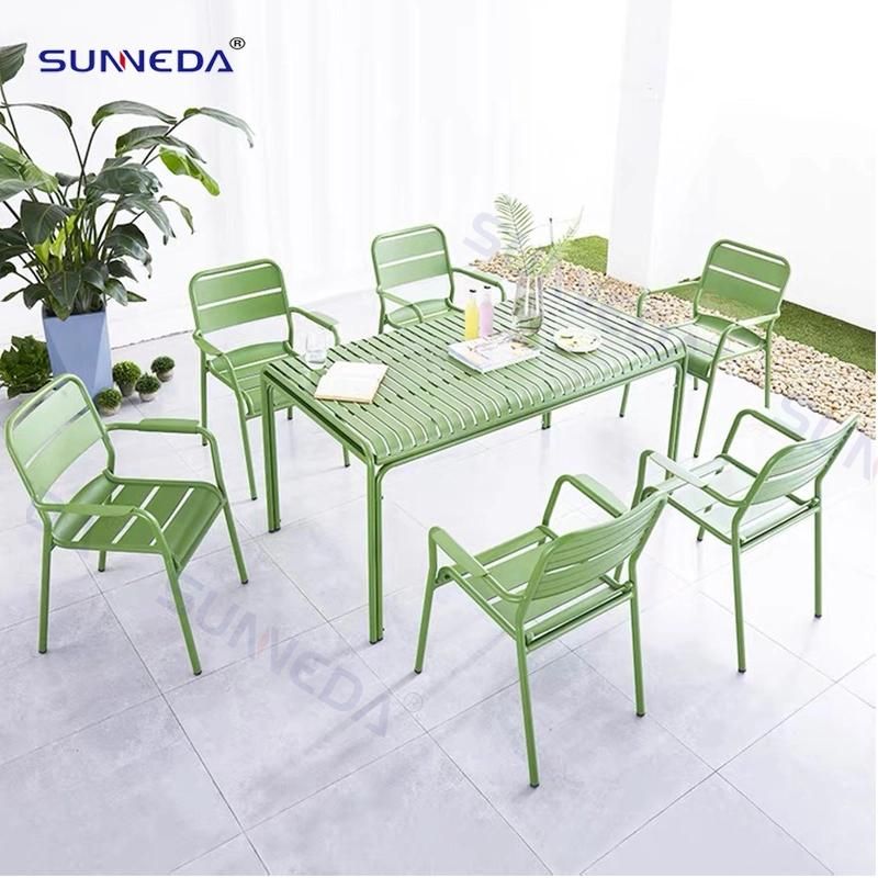 Colorful Outdoor Tables and Chairs with Advanced Welding Technology