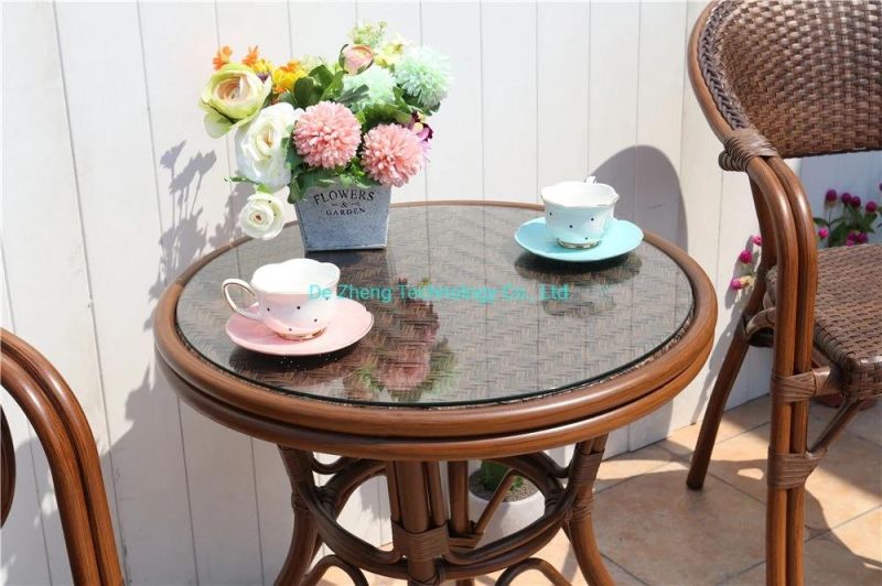 Outdoor Portable New Aluminium Garden Furniture Round Dining Table Set Modern Vintage Side Table