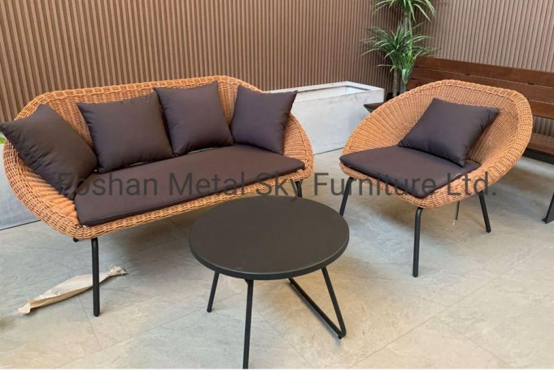 Outdoor Garden Hotel Restaurant Villa Patio Wicker Rattan Aluminum Sofa