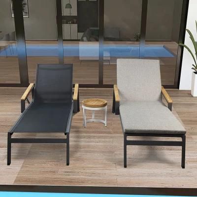 Cheap Pool Beach Sun Lounger Aluminum Chaise Lounge Outdoor Chair