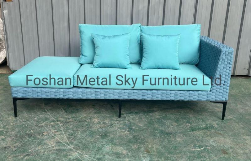 Outdoor Hotel Restaurant Patio Garden Rattan Aluminum Wicker Rope Sofa