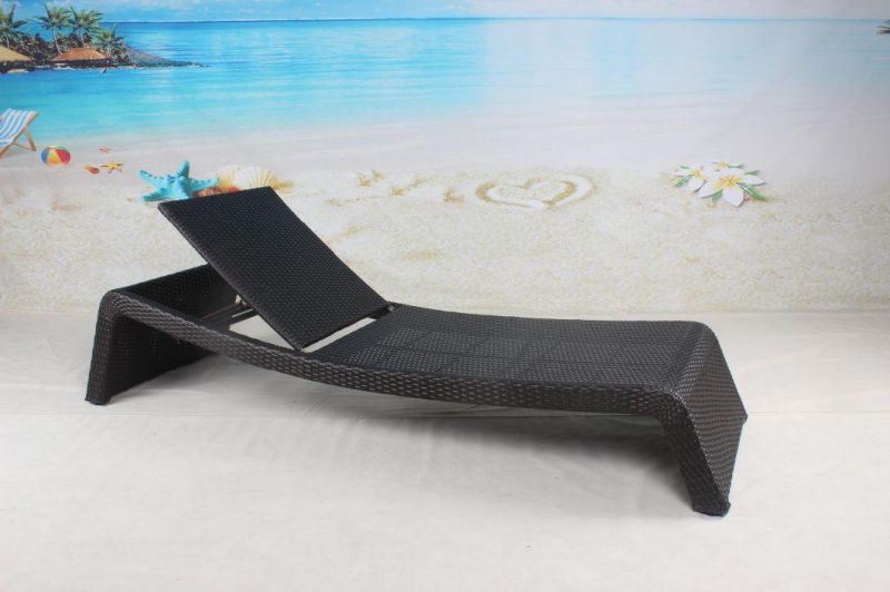 Poolside Seaside Resort Hotel Outdoor PE Rattan Weaving Lounge Outdoor Furniture with Cushion