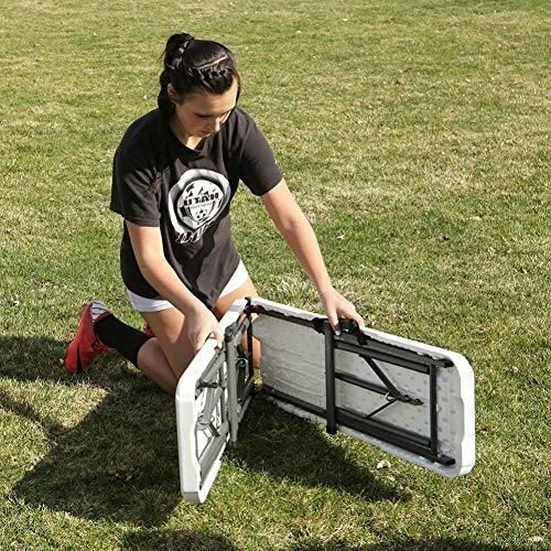 Heavy Duty 4FT 6FT Outdoor Lightweight Plastic White Folding Bench
