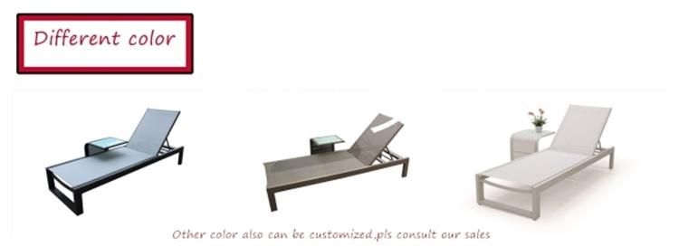 Fashion Leisure Outdoor Garden Patio Furniture Mesh Fabric Chair with SGS Certification Chaise Lounger