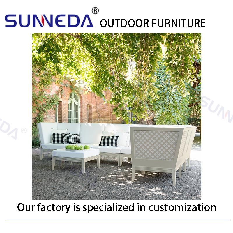 Popular Sectional Comfortable Durable Aluminium Alloy Foam Sofa Outdoor Furniture