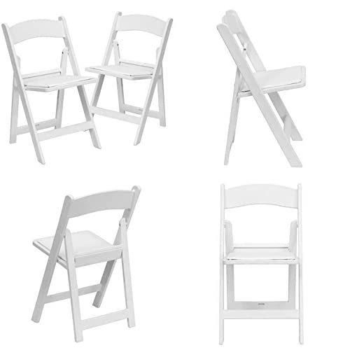 Outdoor White Resin Folding Wimbledon Chair for Wedding Party Events