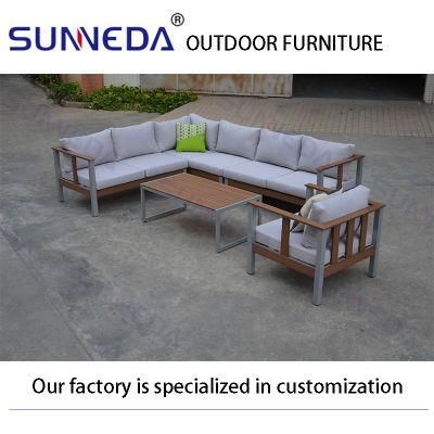 Classical Modern UV Protection Metal Garden Sectional Set Modern Outdoor Aluminum Sofa