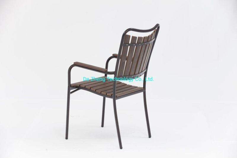 Retro Bar Furniture Leisure Facilities Aluminum Steel Dining Sidechair Bar Dinging Distress Outdoor Handrails Chair Furniture
