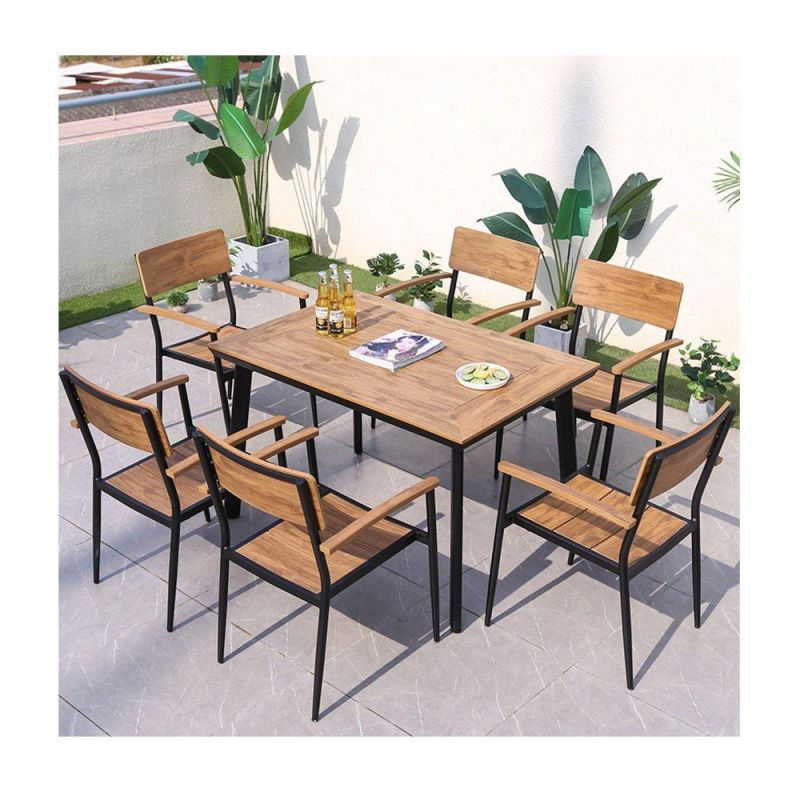 Hotel Modern Restaurant Outdoor Garden Furniture Patio Dining Table