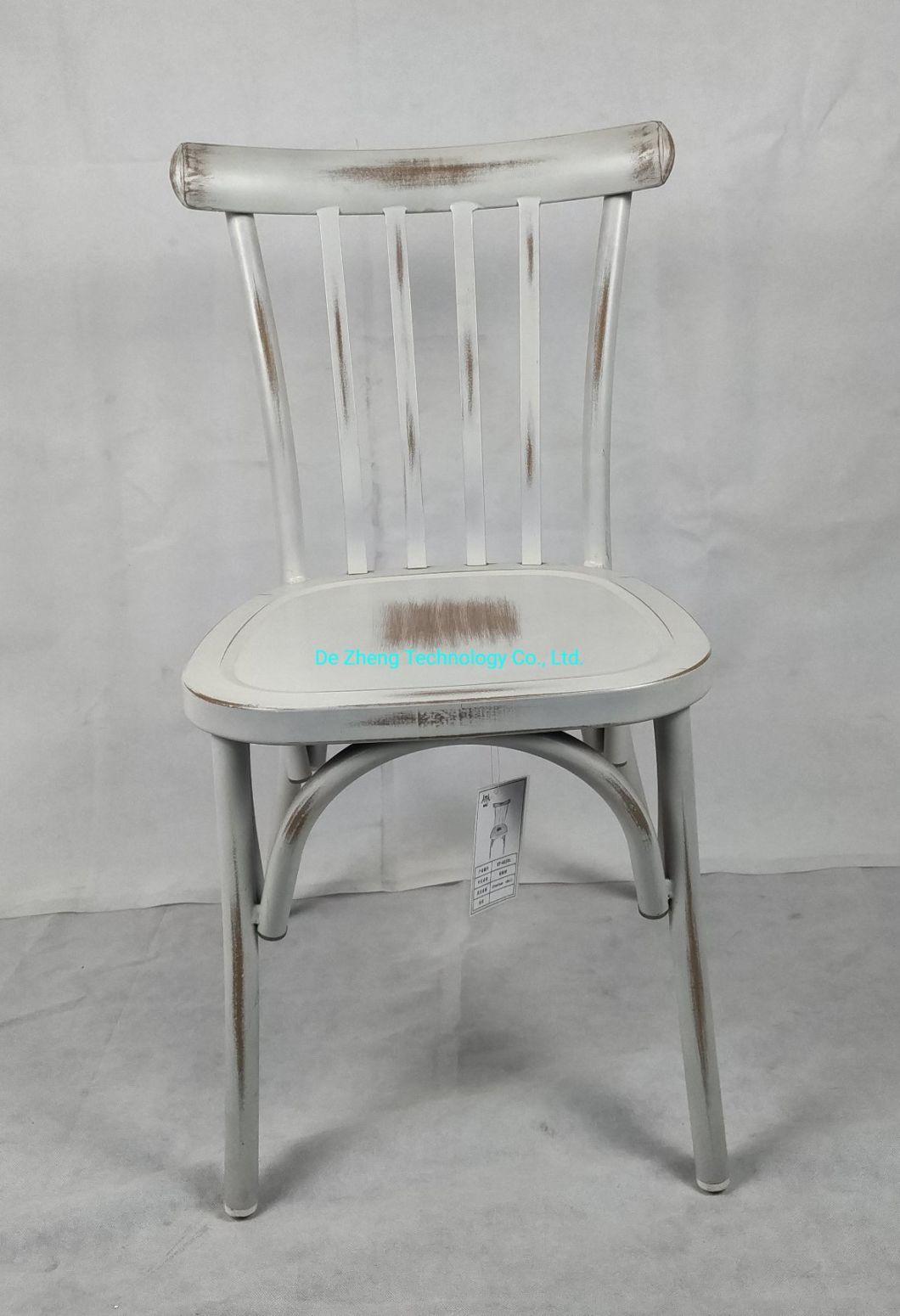 Outdoor Shop Anti-Rusting Aluminum Chair Vintage Painting Garden Bistro Bar Chair