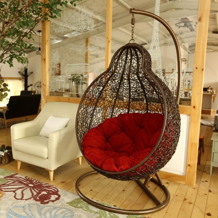 Outdoor Patio Garden Hanging Swing Egg Wicker Rattan Swing Chair