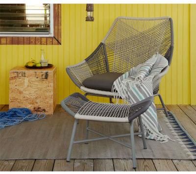 Amazon Hot Sale Cafe Outdoor Leisure Rattan Chair Courtyard Rattan Table and Chair