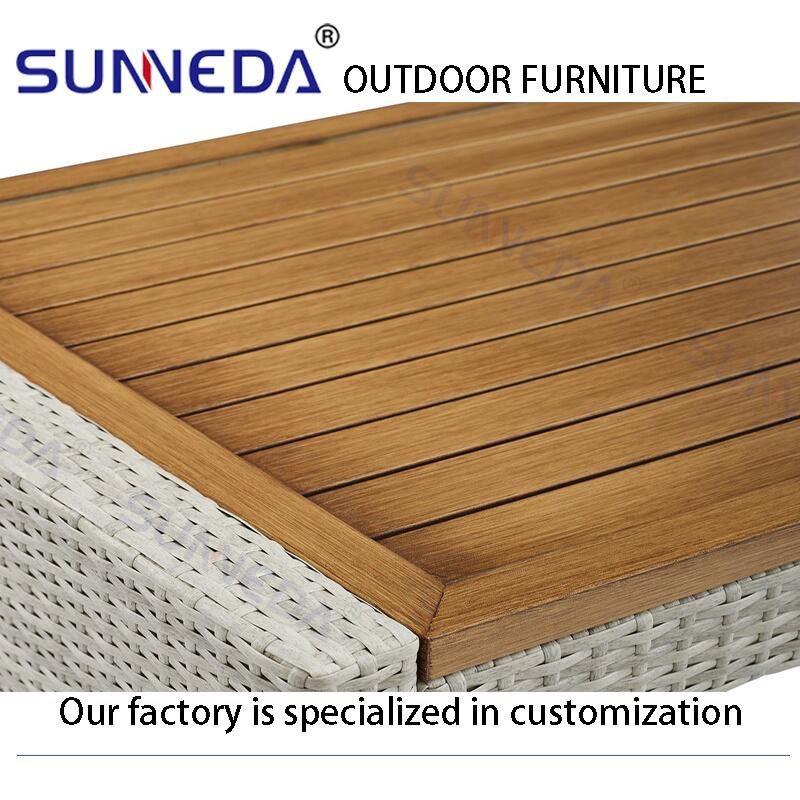 Nordic Style Outdoor Chair Aluminum Rattan Wicker Woven Sofa Sets Garden