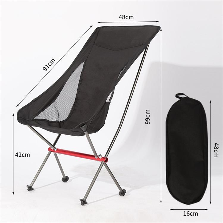 New Style Aluminium Outdoor Lightweight Folding Camping Moon Chair