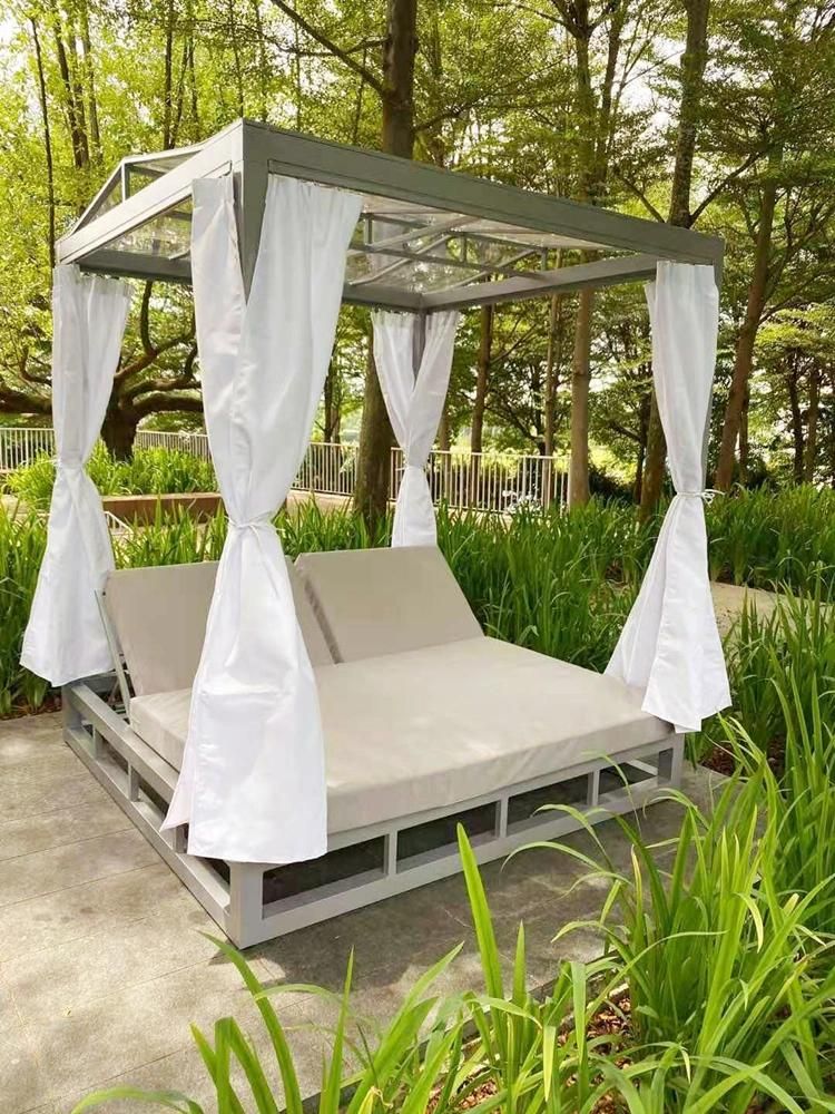 Outdoor Daybed for Hotel or Patio Project Customized Sunbed Modern Chaise Lounge