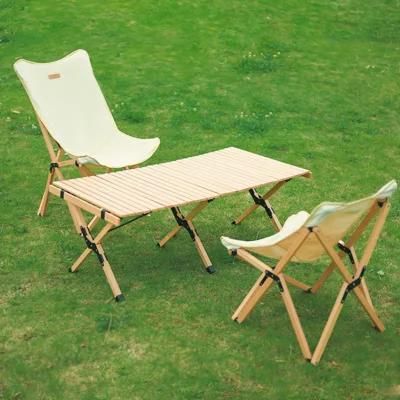 Wooden Beach Chairs for Adults Portable Camping Chair 120kg