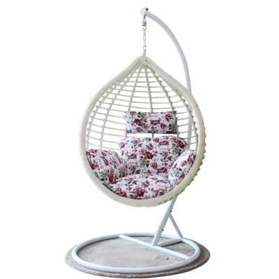 Round Egg Hanging Chair Swing Chair with Soft Seat Cushion &amp; Pillow