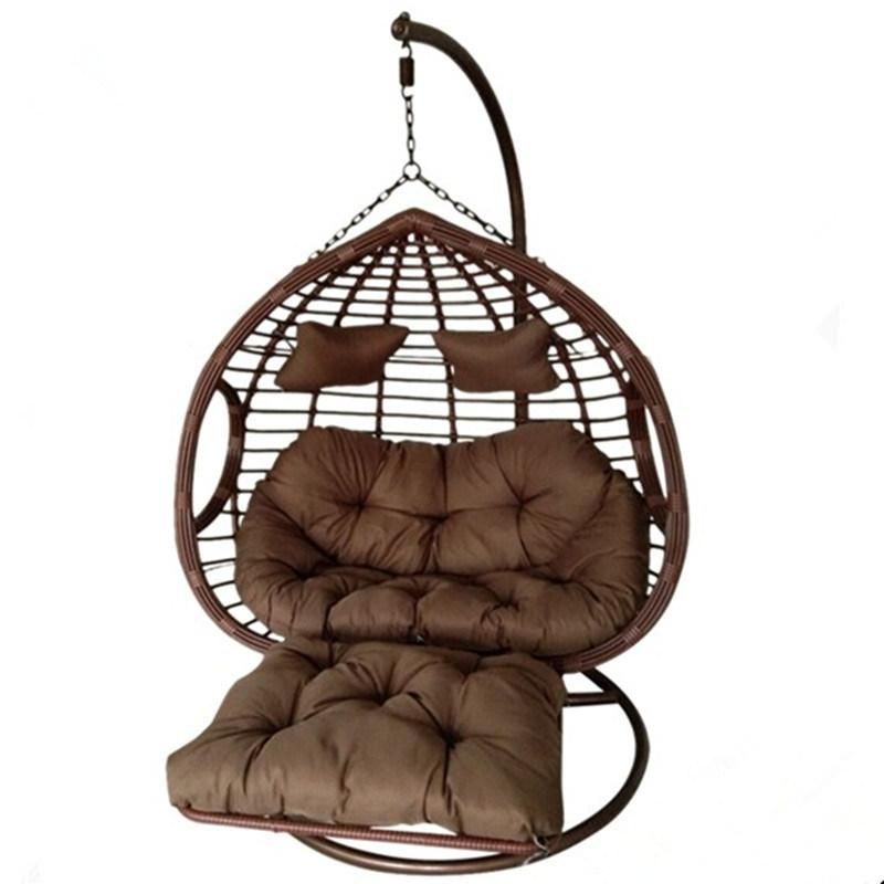 New Design Rattan Wicker Ratio Hotel Egg Hanging Swing Chair