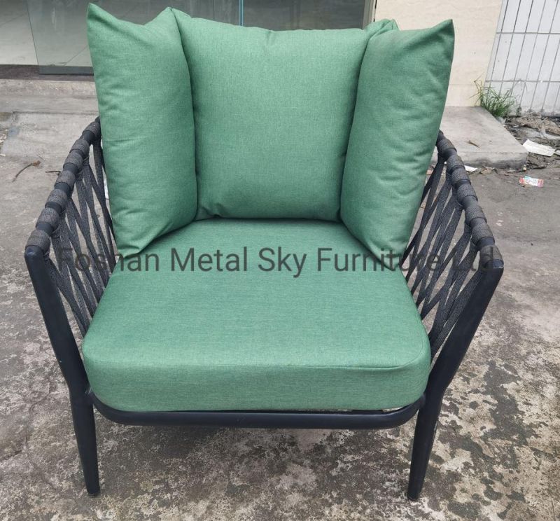 Outdoor Garden Hotel Restaurant Villa Aluminum Wicker Rope Rattan Sofa