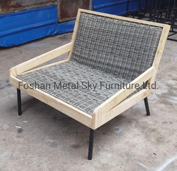 Outdoor Metal Rattan Garden Hotel Restaurant Courtyard Aluminum Table Chair