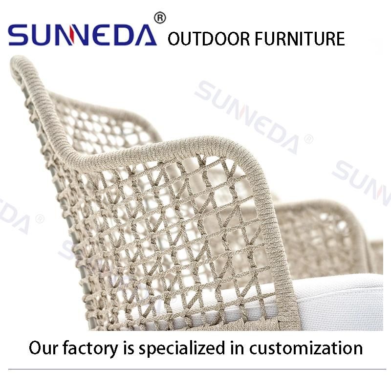 Manor Aluminium Alloy Dining Fashion Teak Chairs Set with Table