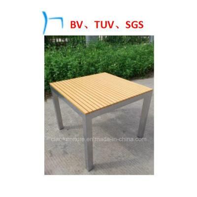 Outdoor Furniture Powder Coating Aluminum Wooden Leisure Tables (27071)