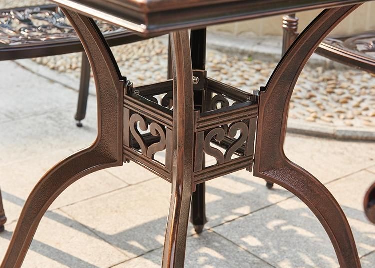 Classic Outdoor Design Furniture Garden Metal Dining Set for Cafe Shop