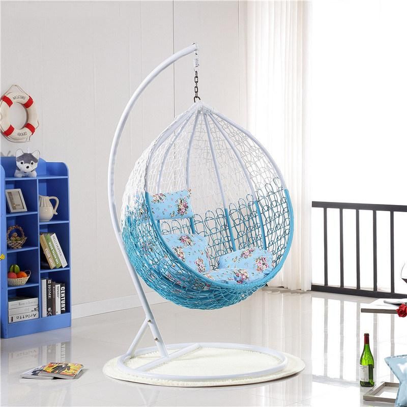 Comfortable Wicker Rattan Hanging Outdoor Garden Headrest Swing Wholesale Chair