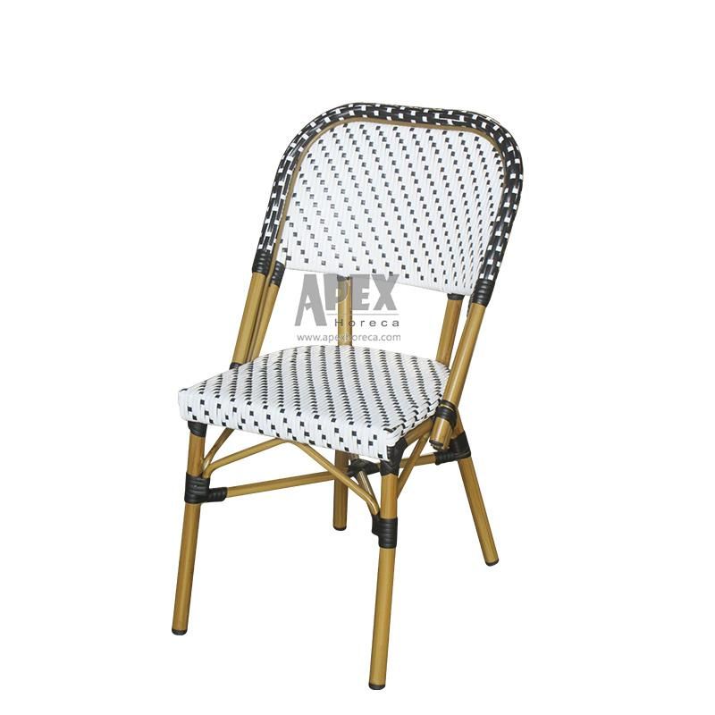 Outdoor Aluminum Frame with Resistance UV-Rattan Bistro Chair