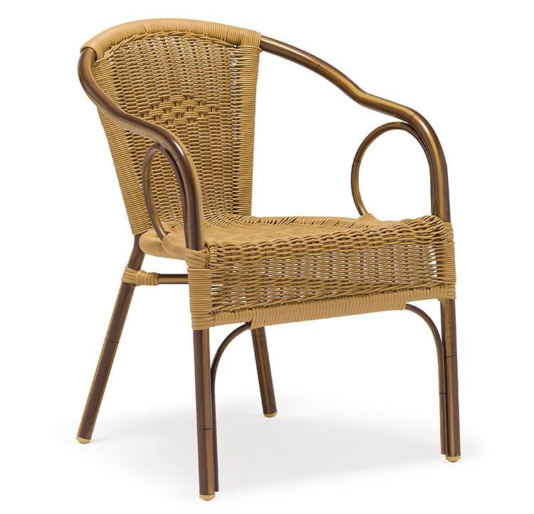 Antique Aluminum Rattan Bamboo Outdoor Chair for Dining