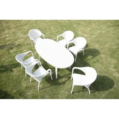 Outdoor Garden Patio 6 Person Dining Rattan Furniture Set