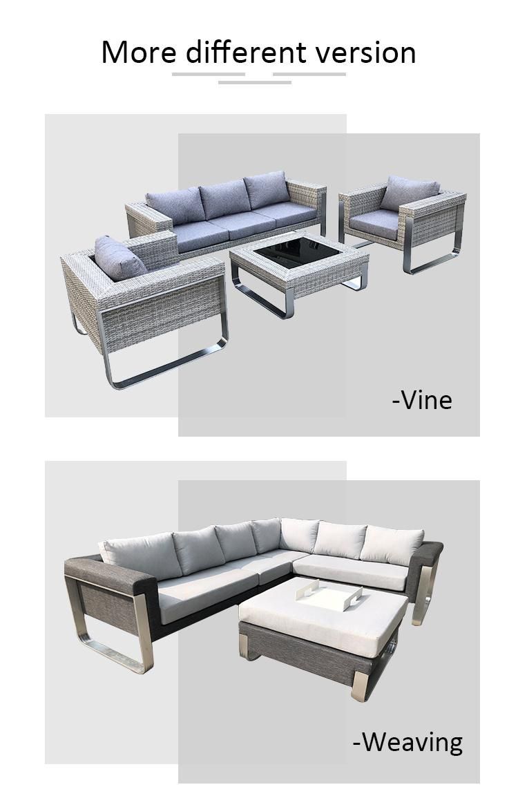 Rattan Sofa Patio PE Wicker Sofa Lounge Outdoor Garden Sofa