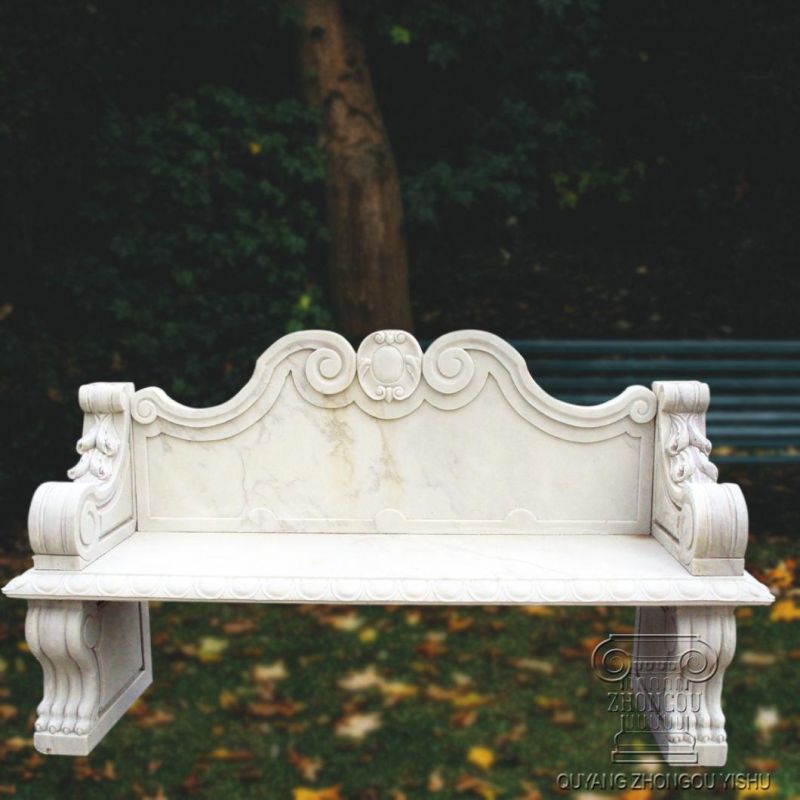 Natural Marble Bench for Garden Decoration