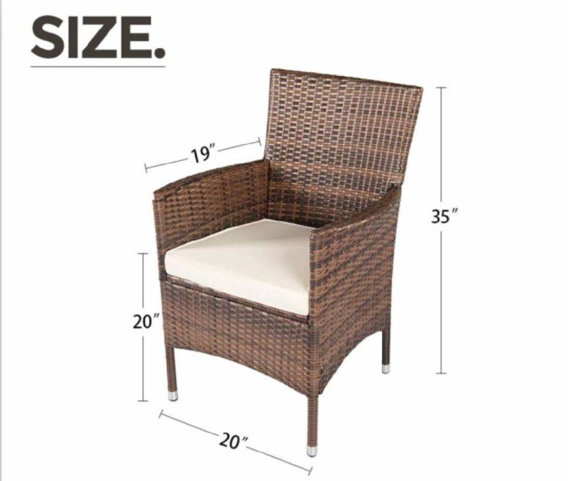 5PCS Wicker Dining Set, UV Resistant Kd Rattan Furniture Sets, Shaped with 4 in 1 Garden Furniture Sets