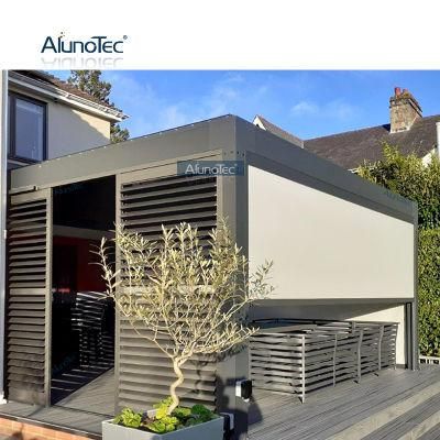 AlunoTec Customized Modern Motorised Pergola Rainproof Sunshade Gazebo Outdoor Sustainable Aluminum Canopy