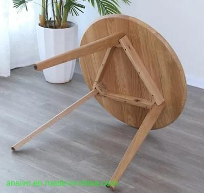 Modern Round Solid Wood Wooden MDF Designed Small Round Coffee Table