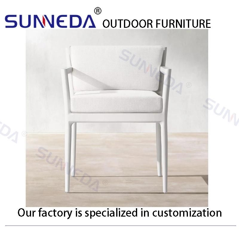 All Aluminum Frame Outdoor Garden Modern Comfortable Chair with Cushion