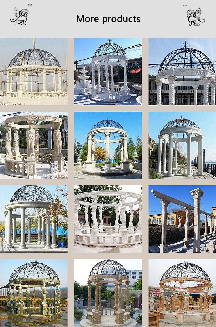 Cheap Price Outdoor Decorative Marble Stone Garden Wedding Tent Gazebo Mgd-01