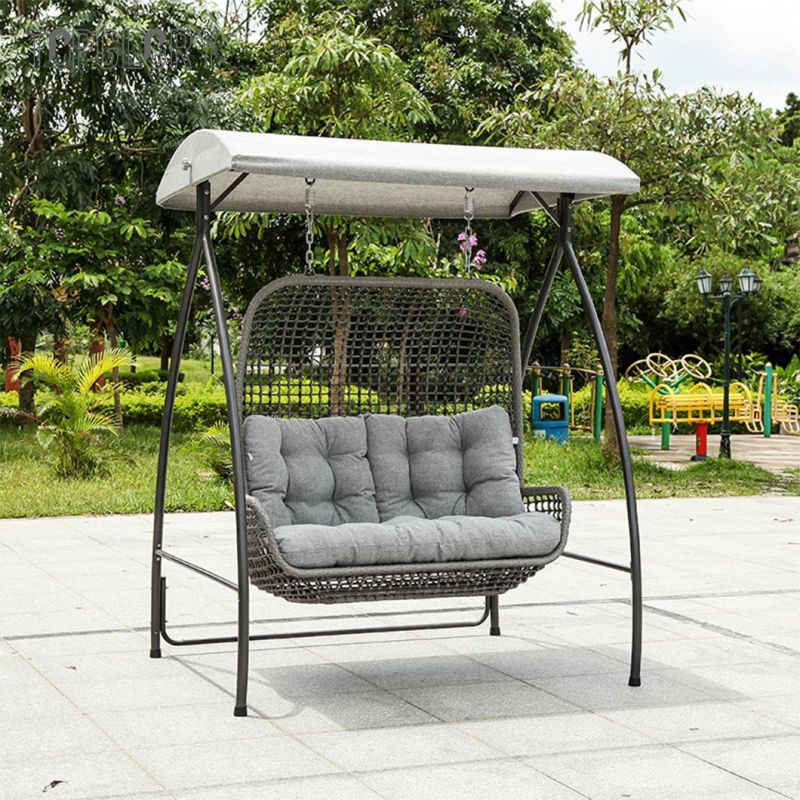 Hot Sales Quality Metal Frame Egg Swing Double Outdoor Chairs