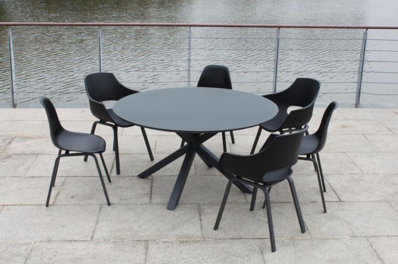 OEM Factory Customized High Back Chairs Round Patio Table Set