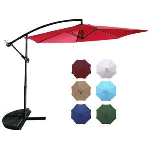 10FT Side Hanging Cantilever Waterproof Patio Umbrellas Market Banana Sun Umbrella Garden Outdoor Parasol
