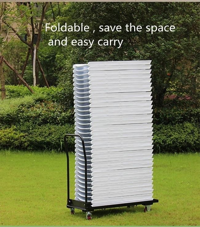 Manufacturer Outdoor Indoor White Resin Padded Folding Wimbledon Chair