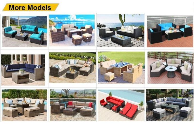 Rattan Garden Modern Home Patio Office Living Room Sofa Bed Furniture (GN-9089S)