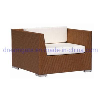 Comfortable Big Size Rattan Garden Single Sofa Chair