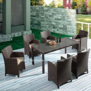 Top Quality Selling Woven Aluminum Outdoor Garden Furniture Dining Chair &amp; Table by 6-10person (YTA020-1&YTD020-4)