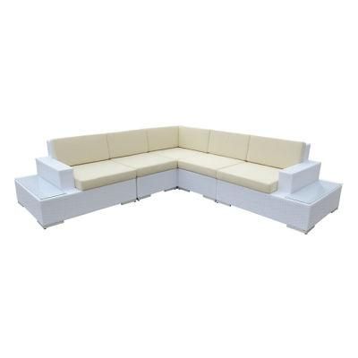 Elegant Hotel Wicker Outdoor Patio Furniture Corner Rattan Sofa