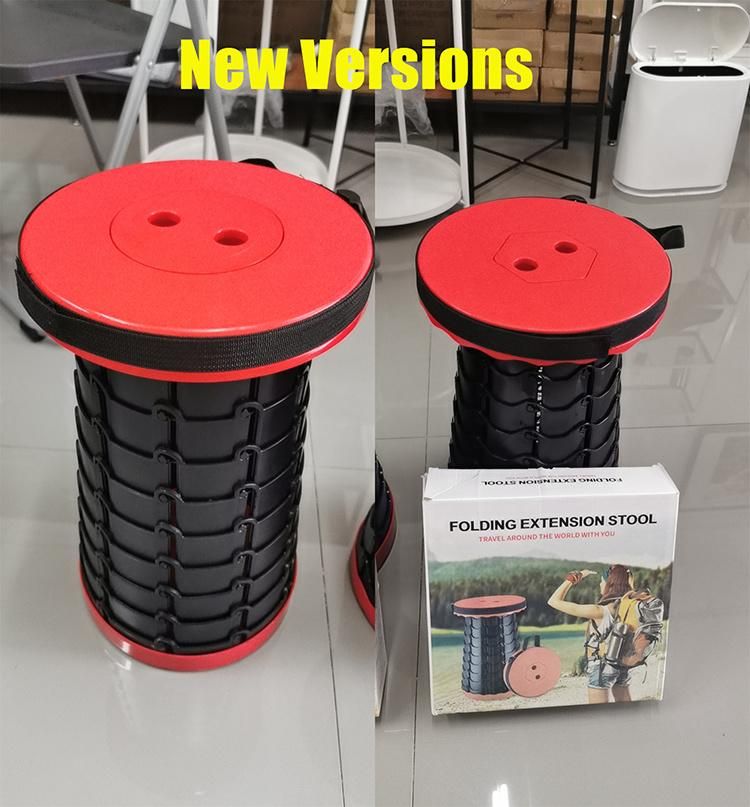 Retractable Stools Sturdy Portable Lightweight Plastic Outdoor Travel Camping Fishing Garden Folding Nylon PP Telescopic Stool