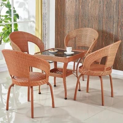 Stackable Modern Outdoor Cafeteria Balcony Patio Rattan Chair